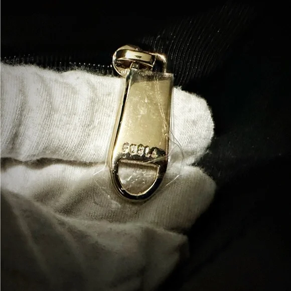 Vintage Furla soho Shoulder Bag Black Leather with Gold Accents new without tags - Picture 8 of 17